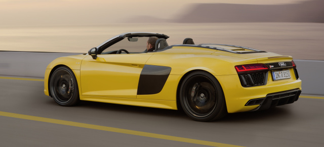 Audi öffnet den R8: Premiere für den neuen Audi R8 Spyder