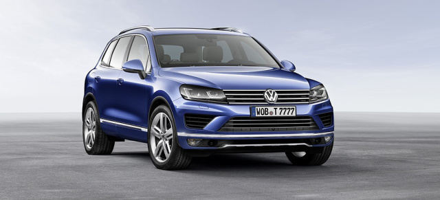 Kleines Facelifting für den VW Touareg: Alle Diesel jetzt mit EURO-6-Abgasnorm und Google Street fürs Navi