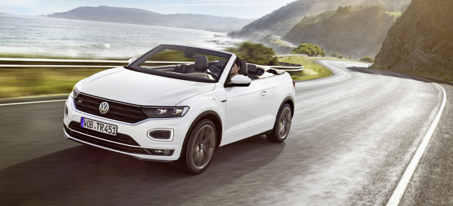 Ohne Dach, aber mit viel Fahrspaß: Das T-Roc Cabriolet ist ab sofort bestellbar