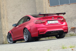 Tolle Breitseite: BMW M4 (F82): 2016er  BMW M4 trägt dank Karosserie-Kit von Liberty Walk extrem dick auf