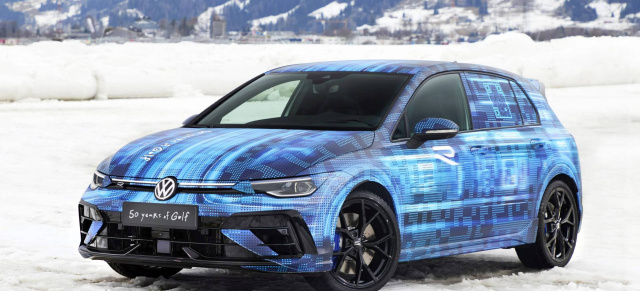 Update auch fürs Top-Modell: Neuer VW Golf 8.5 R beim Ice-Race 2024