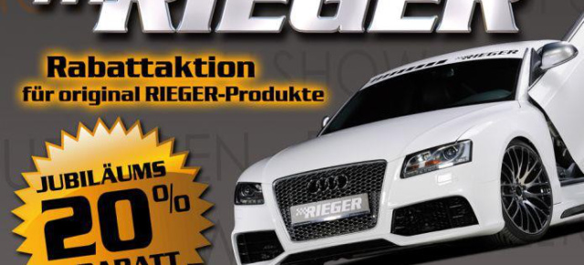 25 Jahre Rieger = 20% Rabatt auf Rieger-Parts!: Jetzt kaufen und jede Menge sparen