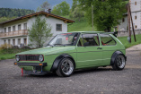 Because brutal Racecar: Manilagrüner 1979er Golf 1 GTI mit (fast) 300 Turbo-PS