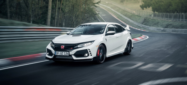 Video: Honda Civic Type R knackt die Rundenzeit des GTI Clubsport S: Kein Fronttriebler ist derzeit schneller in der "Grünen Hölle"