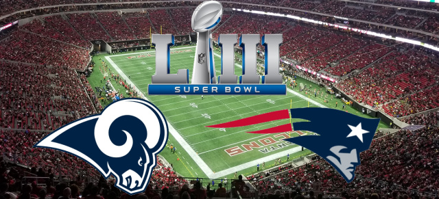 New England Patriots VS. Los Angeles Rams im Mercedes-Benz Stadium: Der NFL Super Bowl im TV und im Stream