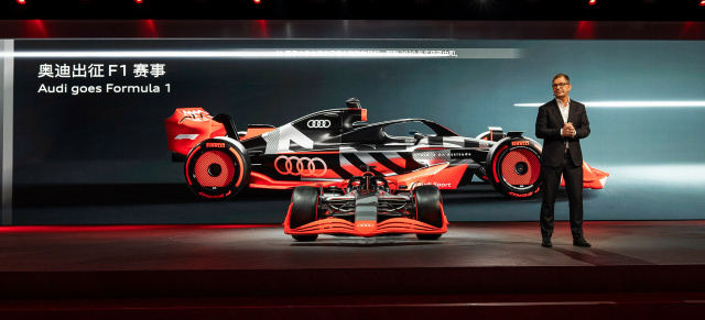 Audi stellt sein Formel-1-Projekt in China groß vor: Audi gibt Gas - Launch des F1-Audis in Shanghai