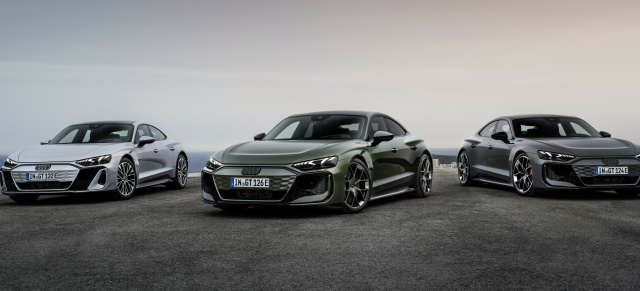Nun in drei Versionen bestellbar: Upgrade für den Audi e-tron GT zum Modelljahr 2025