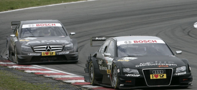 DTM: Audi baut die Führung aus: Audi gelang beim achten DTM-Lauf in Brands Hatch bereits der Saisonsieg - Scheider baut Tabellenvorsprung auf neun Zähler aus.