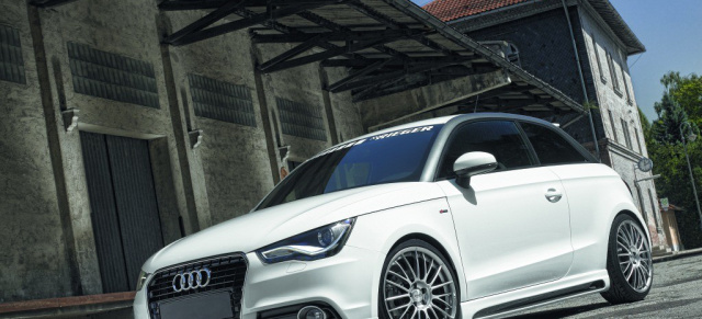 Rieger meets Dotz Rapier @ Audi A1 TFSI: A1 mit starken 185 PS, scharfen Rädern und stattlichem Bodykit