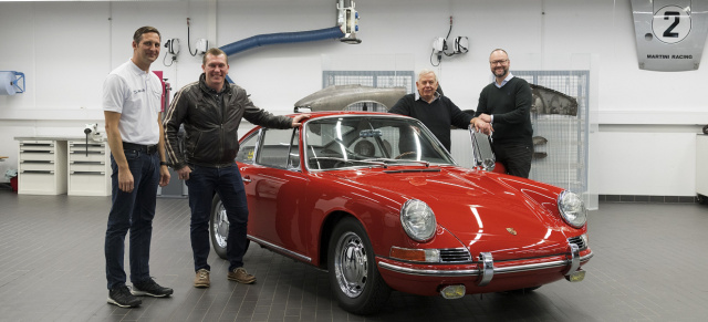 Sonderschau zum Scheunenfund : Der Porsche 911 (901 Nr. 57) des Trödeltrupps ist fertigrestauriert