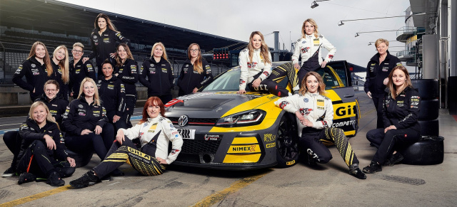 Der Golf GTI TCR beim 24h-Qualirennen auf dem Nürburgring: Die Generalprobe für die "Girls Only" Truppe steht an