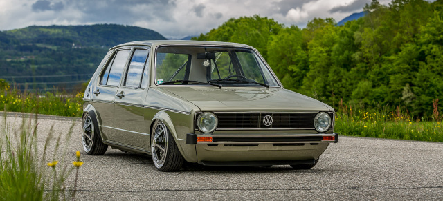 Der Style ist geil: 1977er VW Golf 1 mit Airride und Aircooled-Details