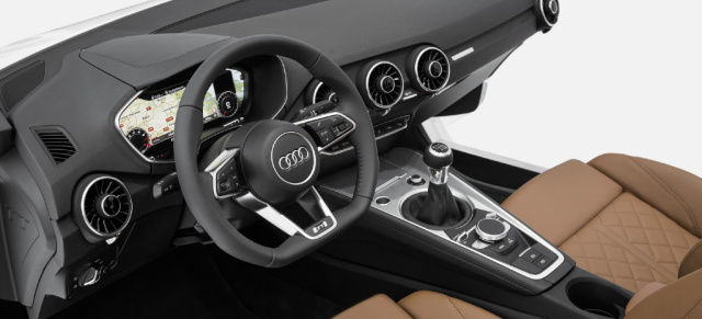 Das neue Armaturenbrett des 2014er Audi TT: Digitaler Tacho und neues MMI für die nächste Generation des Audi TT