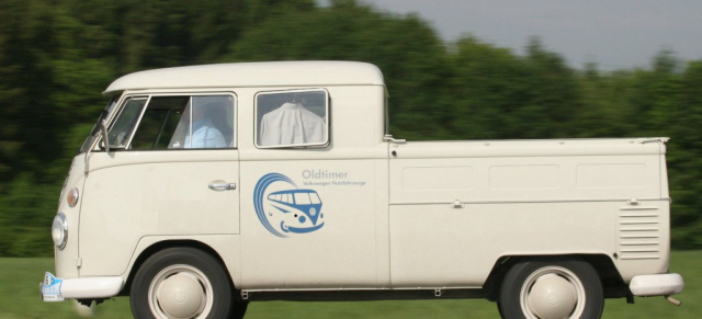 Volkswagen Nutzfahrzeuge auf Jubiläumsfahrt durch Deutschland: Die Doppelkabine feiert 50jähriges Jubiläum -2 Bullis sind bei der 2000 Kilometer durch Deutschland dabei
