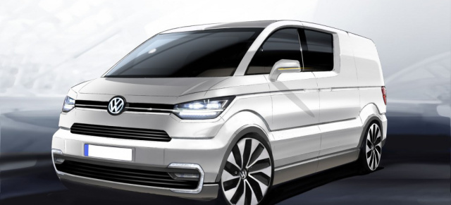 Vorschau? Zeigt VW Nutzfahrzeuge in Genf vielleicht den nächsten Caddy: Der emissionsfreie Transporter der Zukunft: Konzept e-Co-Motion