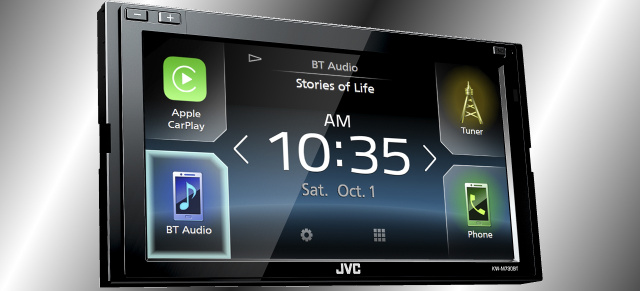 Neuer Bluetooth-Moniceiver von JVC: Der JVC KW-M730BT mit Apple CarPlay, Android Auto und Spotify Control