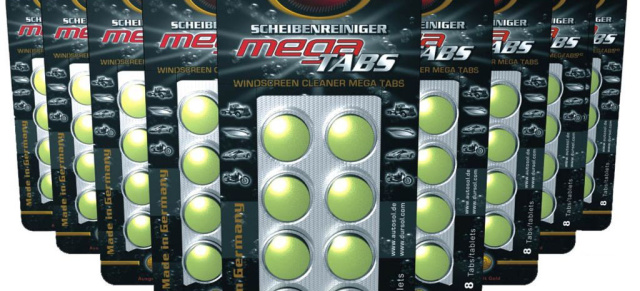 Mega Tabs: Scheibenreiniger in Pillenform