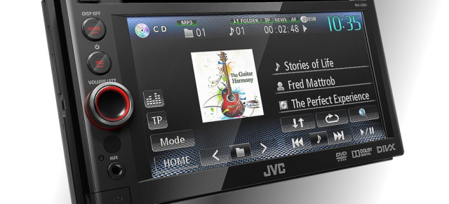 Neue JVC Multimedia-Receiver KW-AV61BT und KW-AV51 im Doppel-DIN-Format: iPod/iPhone-kompatible DVD/CD/USB-AV-Receiver mit 15,5-cm-WVGA-Touch-Panel und Bluetooth oder Bluetooth ready