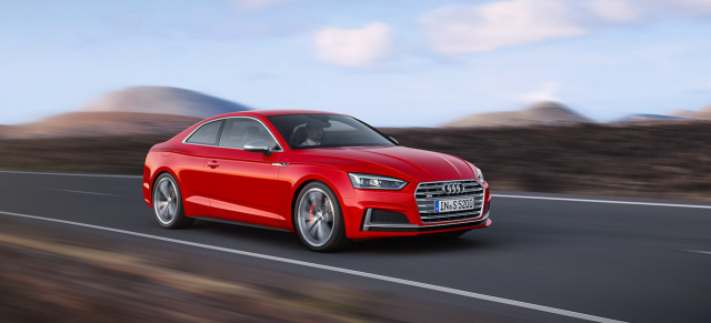 Weltpremiere: Der neue Audi A5 und S5: Das Audi-Erfolgsmodell A5 im 2017er Gewand