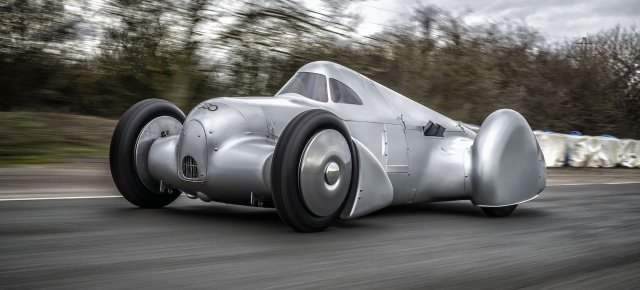 Rekordwagen Auto Union Lucca neu aufgebaut: Rasend schnell: Dieser „AUDI“-Silberpfeil war schon 1935 schneller als 320 km/h