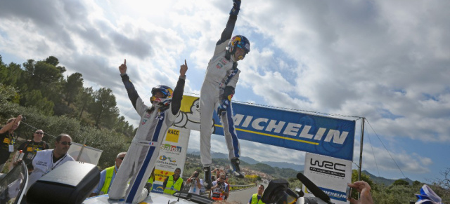 Vorzeitiger Titelgewinn: Volkswagen holt den Rallye-WM-Titel 2014: Ogier und Ingrassia verteidigen ihren Titel