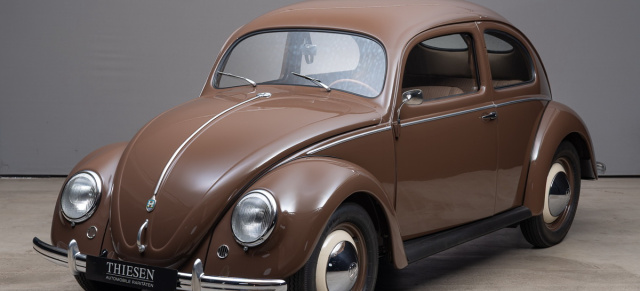Rarität im Originalblech: Brezel-Käfer abzugeben!: Thiesen bietet seltenen VW Brezelkäfer an – zum Liebhaberpreis