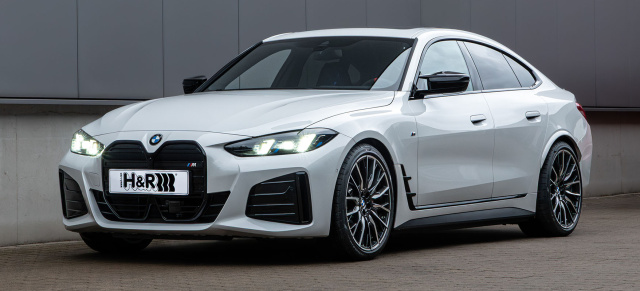 Four Doors Eyecatcher: Der BMW i4 xDrive mit H&R Tieferlegungsfedern (G26 ab 2024)
