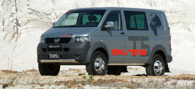 VW Bus T5 Extreme: der Off-Road-Bulli: VW Bus T5 Extreme: Seikel zeigte 2006 einen Off-Road-T5. Und was wurde daraus? 