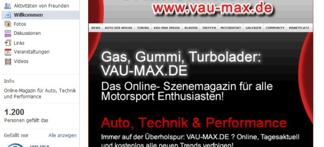 Werdet VAU-MAX.de Facebook-Fan: Jetzt "Gefällt mir" auf Facebook anklicken!