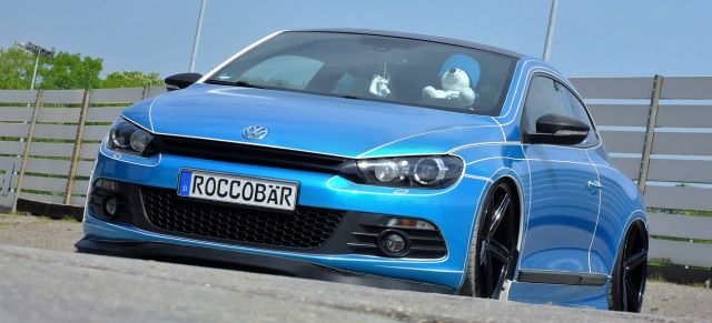 Linientreue dank “Tron“-Optik: 2009er VW Scirocco “auf Kante“ geklebt