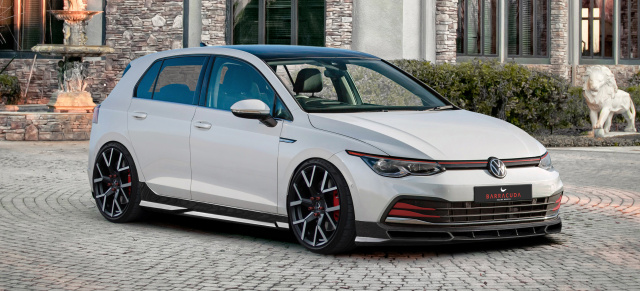 Golf 8-Stylingkit ab September lieferbar #DeutschlandAchter: Bodykit und Spoiler für den VW Golf 8