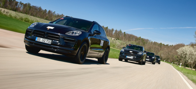 Porsche überarbeitet Macan erneut: 800-Volt und klassischer Verbrenner – Porsche Macan im Paarlauf