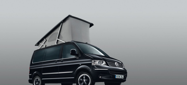 VW Bus T5: California "Black Edition" auf 50 Fahrzeuge limitiertes Sondermodell: Limitiertes VW Bus-Sondermodel
