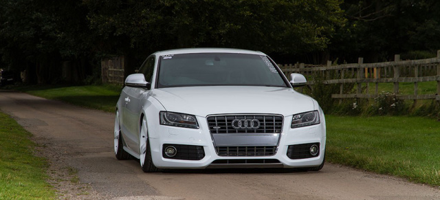 Der Preis ist weiss  Audi A5 mit Airride und S5-Optik: Edle vier Ringe aus England