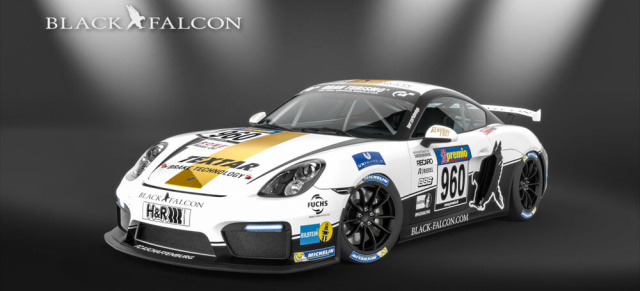 Die schwarzen Falken greifen wieder an: BLACK FALCON startet mit je zwei Porsche Cayman GT4 Clubsport in der VLN und im Porsche Sports Cup!