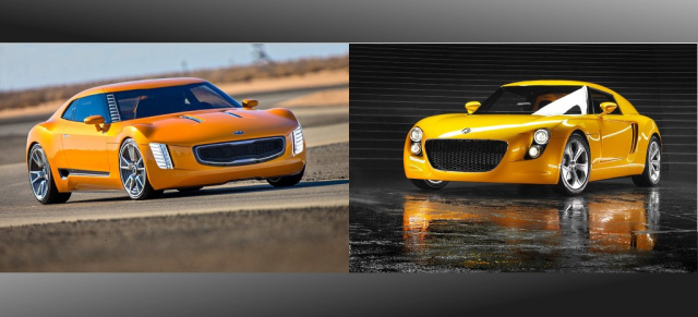 Alles nur abgekupfert? Kia GT4 Stinger vs. VW EcoRacer: Ist Kias Studie nur ein aufgepepptes Design von Volkswagen?