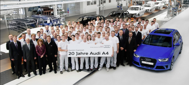 Produktionsjubiläum: 20 Jahre Audi A4 Produktion in Ingolstadt