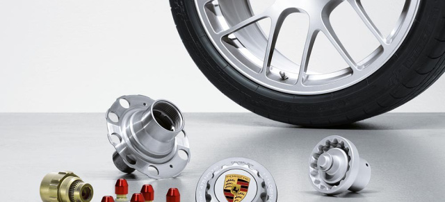 Porsche Serienfelge mit Zentralverschluss: