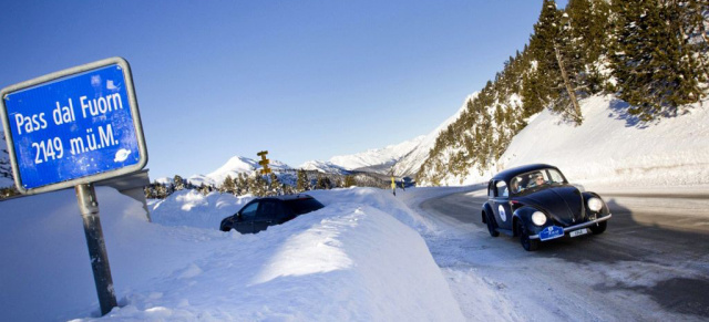 Er läuft und läuft und läuft  48er VW Käfer beim WinterRAID 2012: VW Käfer aus dem Jahre 1948 absolviert 1008 km durch Schnee und Eis erfolgreich