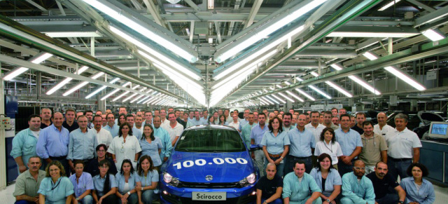 Der 100.000ste  Scirocco 3 lief vom Band: Nach zwei Jahren bereits 100.000 Coupés in Portugal montiert