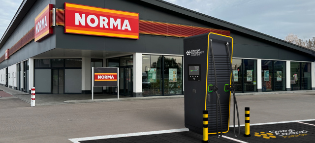 Supermarkt-Kette NORMA baut Ladenetz auf: 200 neue HPC-Schnelllader bei NORMA 2024