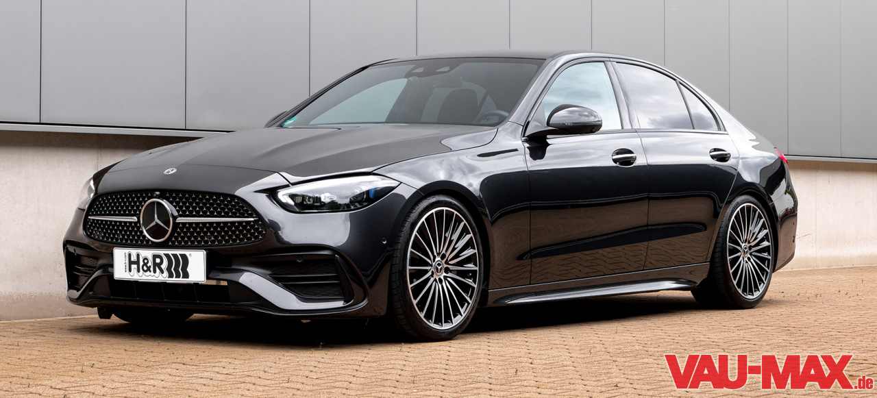 Auspuffblenden Für Mercedes C-Klasse W206 AMG Line - Glänzend Schwarz