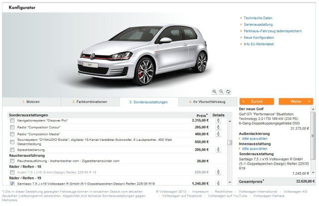 Es geht los: Golf 7 GTI, GTI Performance“ und GTD sind bestellbar