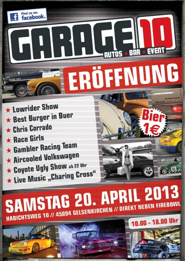 20. April: Garage 10 Eröffnungsparty: Die Eventlocation Automobiler